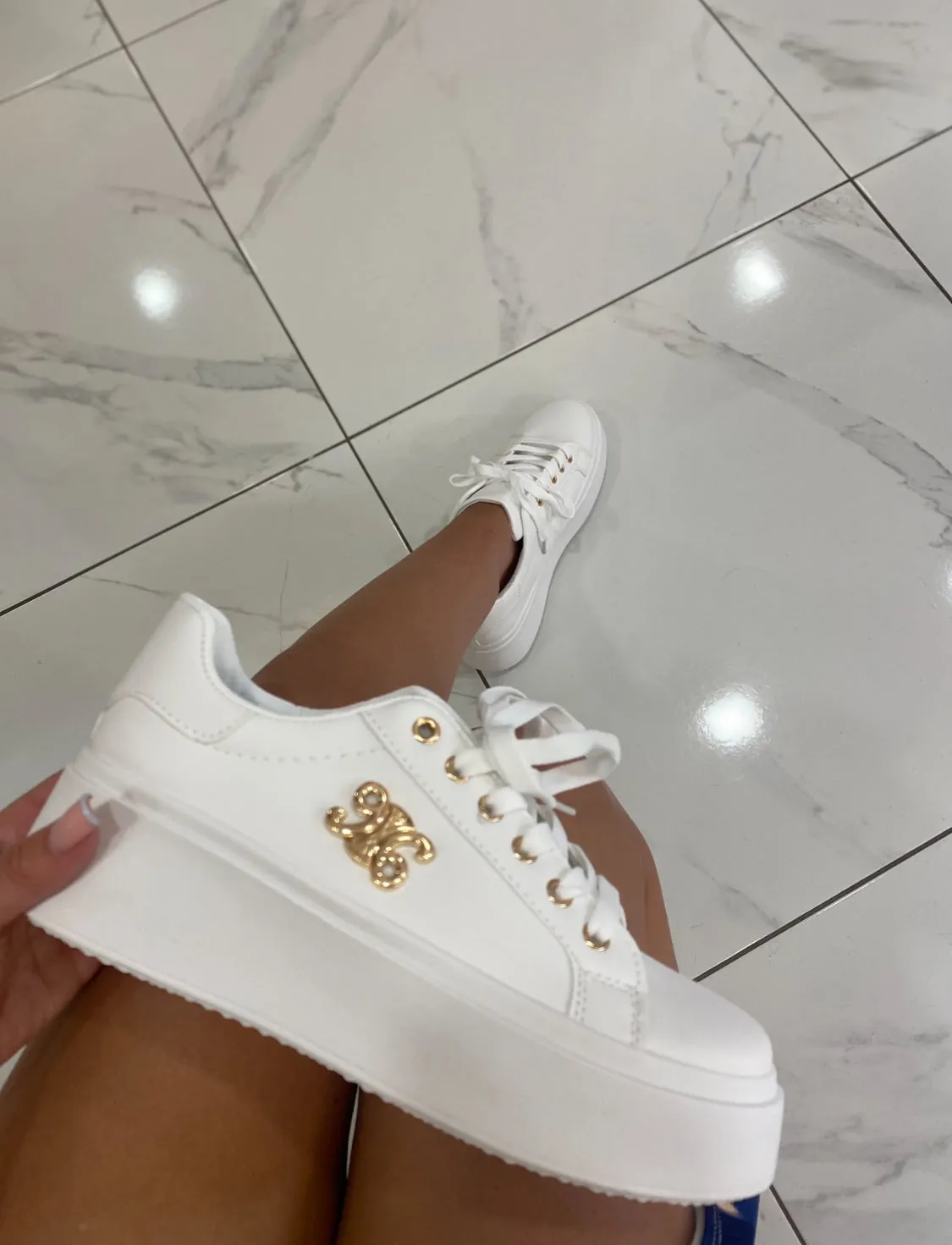 Polly White Trainers