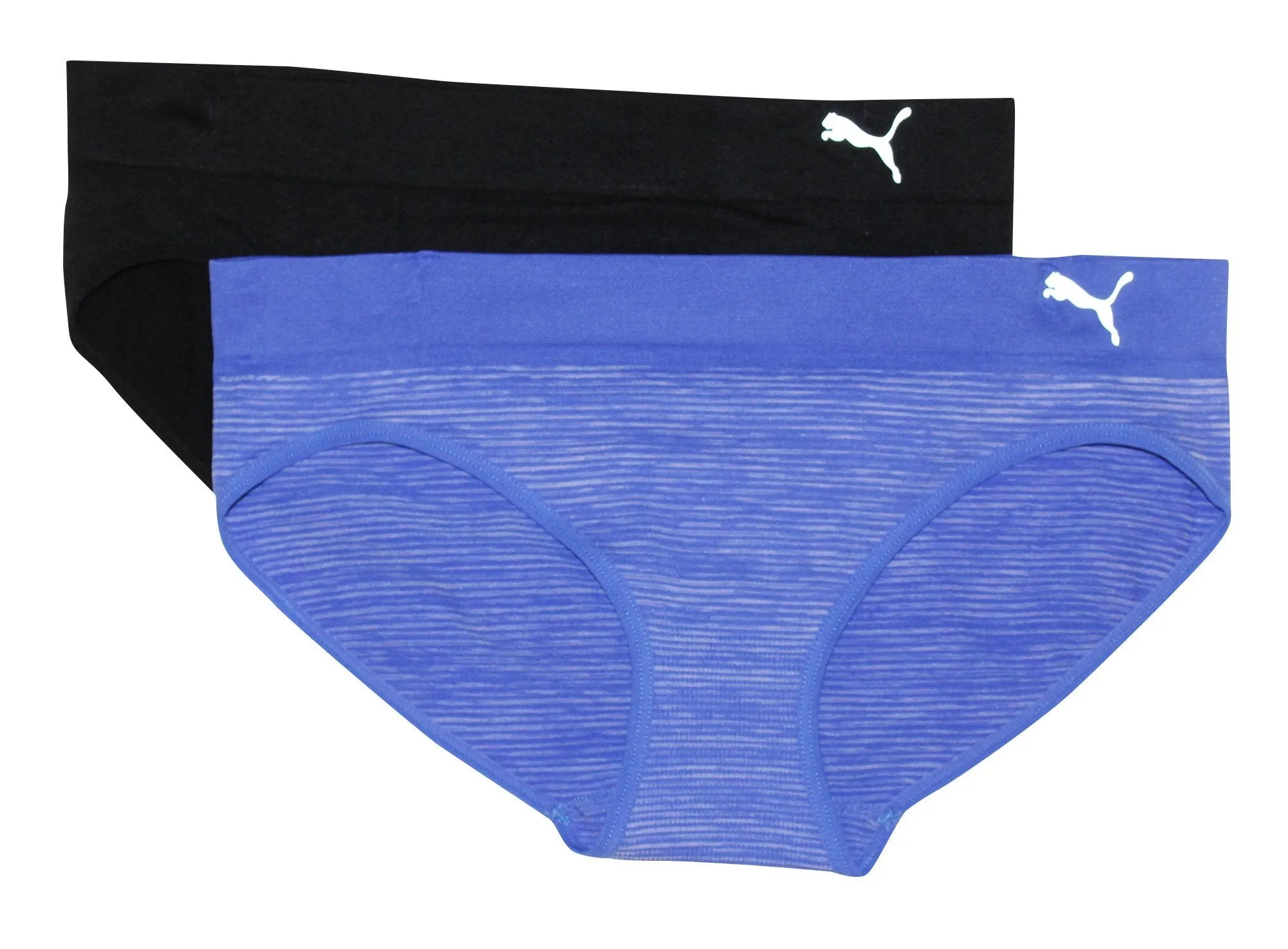 Puma Women's 2-Pack Seamless Super Soft Sport Stretch Bikini Panty