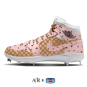 "Strawberry Chip" Jordan 1 Retro Cleats