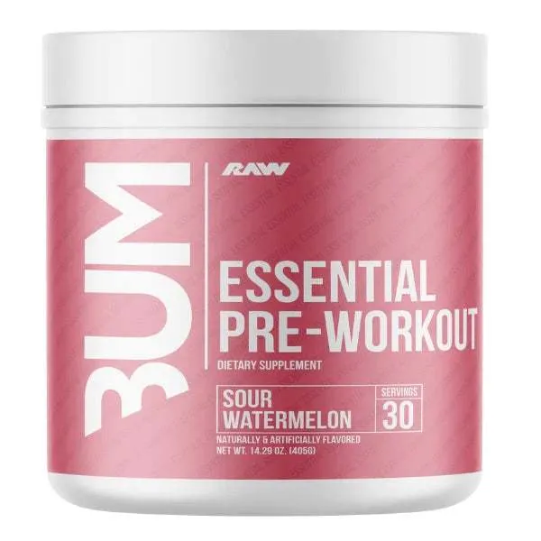 Raw Nutrition CBUM Essential Pre-Workout, Sour Watermelon - 405 grams