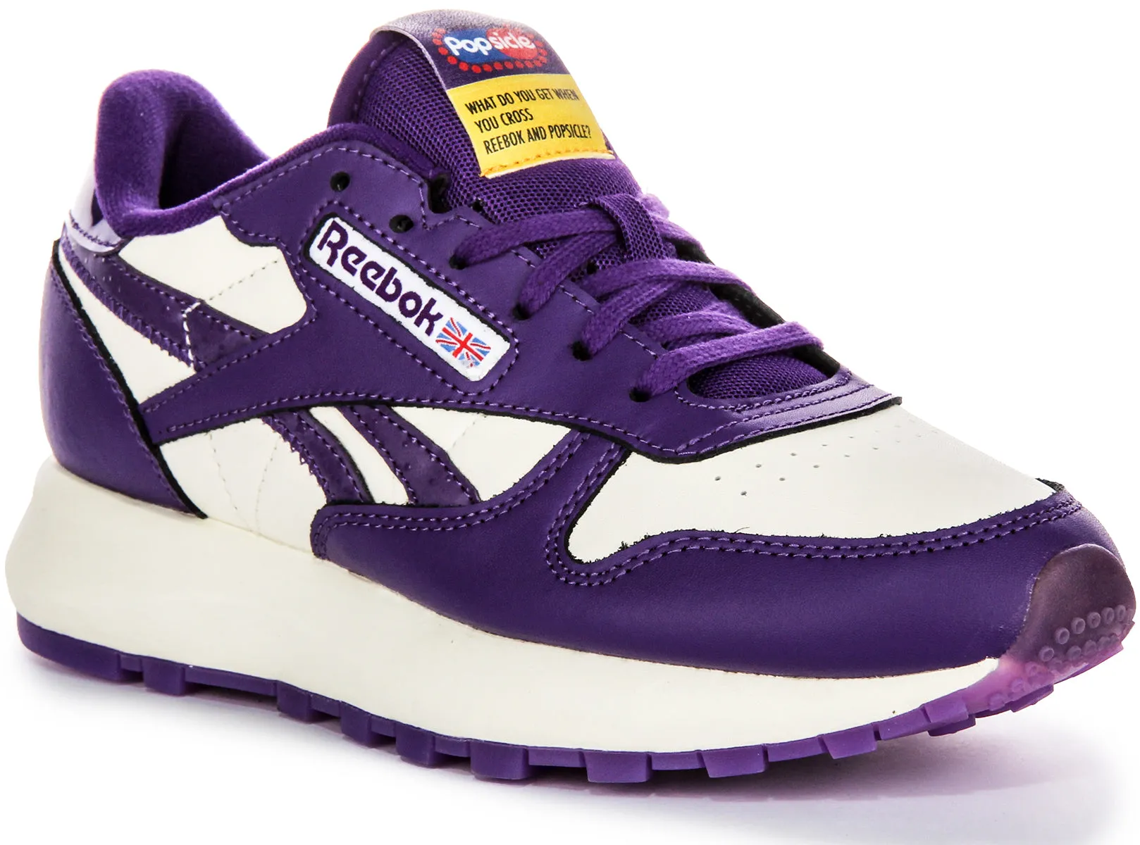 Reebok Classic Leather Popsicle In White Purple For Women