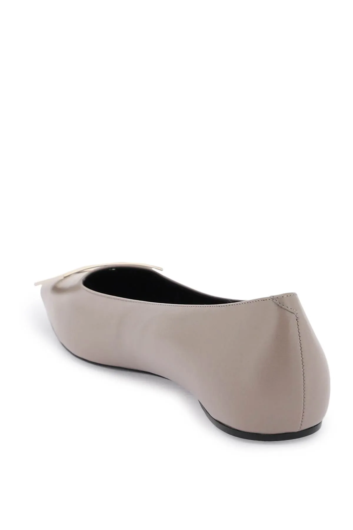 Roger vivier leather 'trompette' ballerina flats