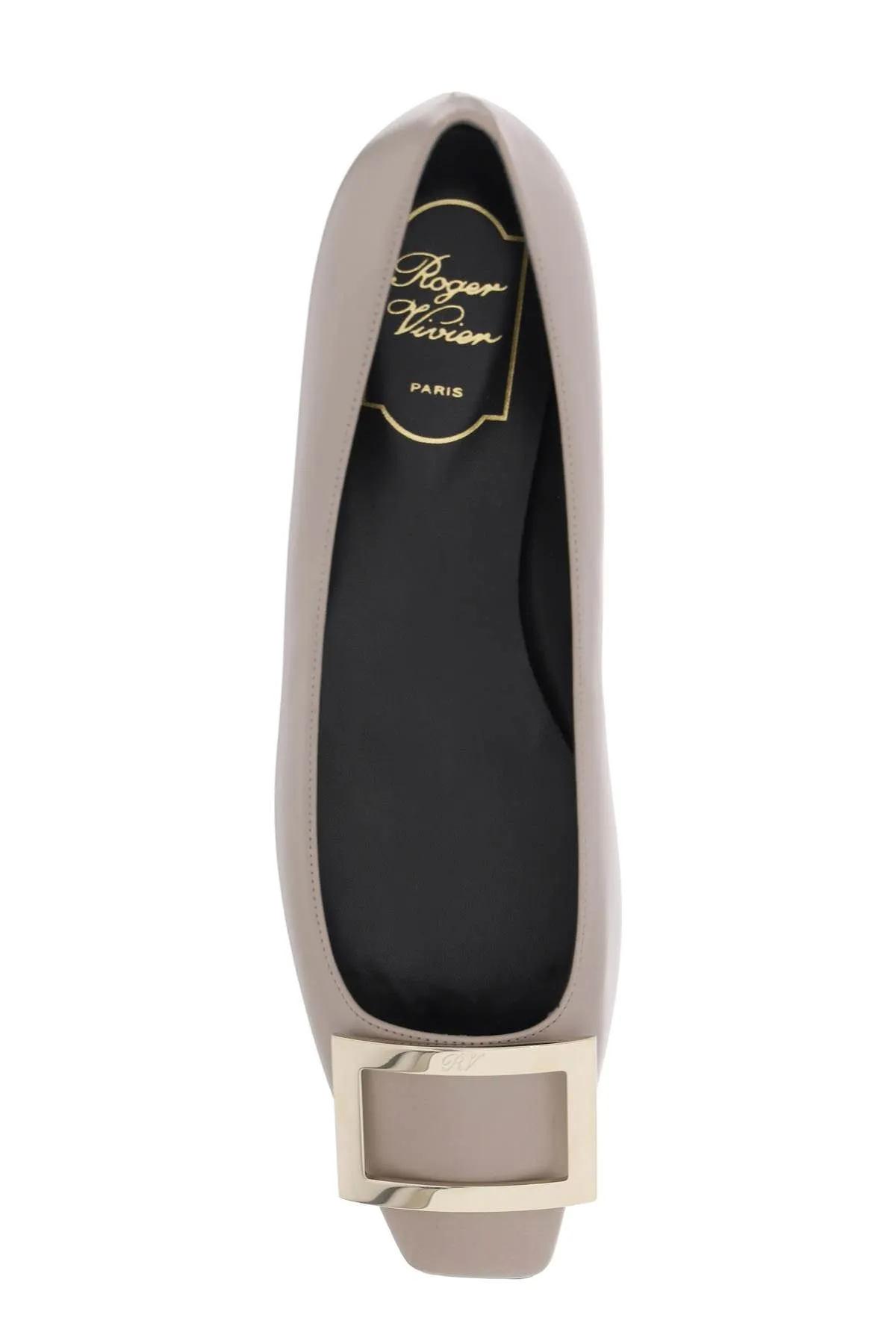 Roger vivier leather 'trompette' ballerina flats