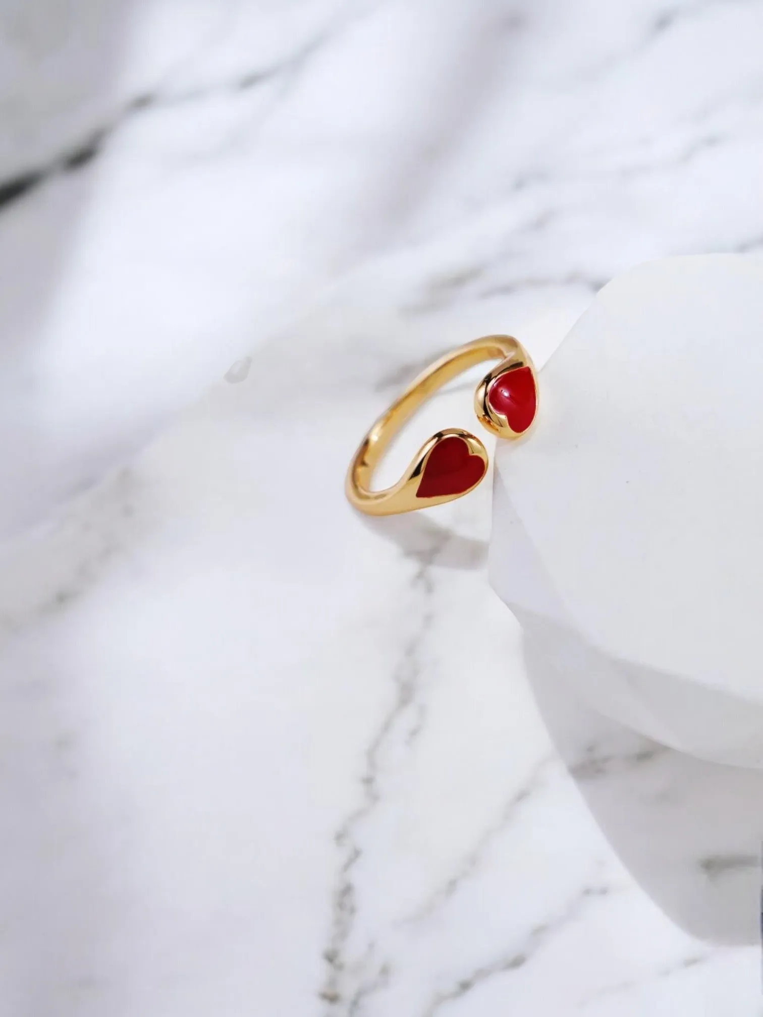 Rosamira - Red Heart Shaped Ring