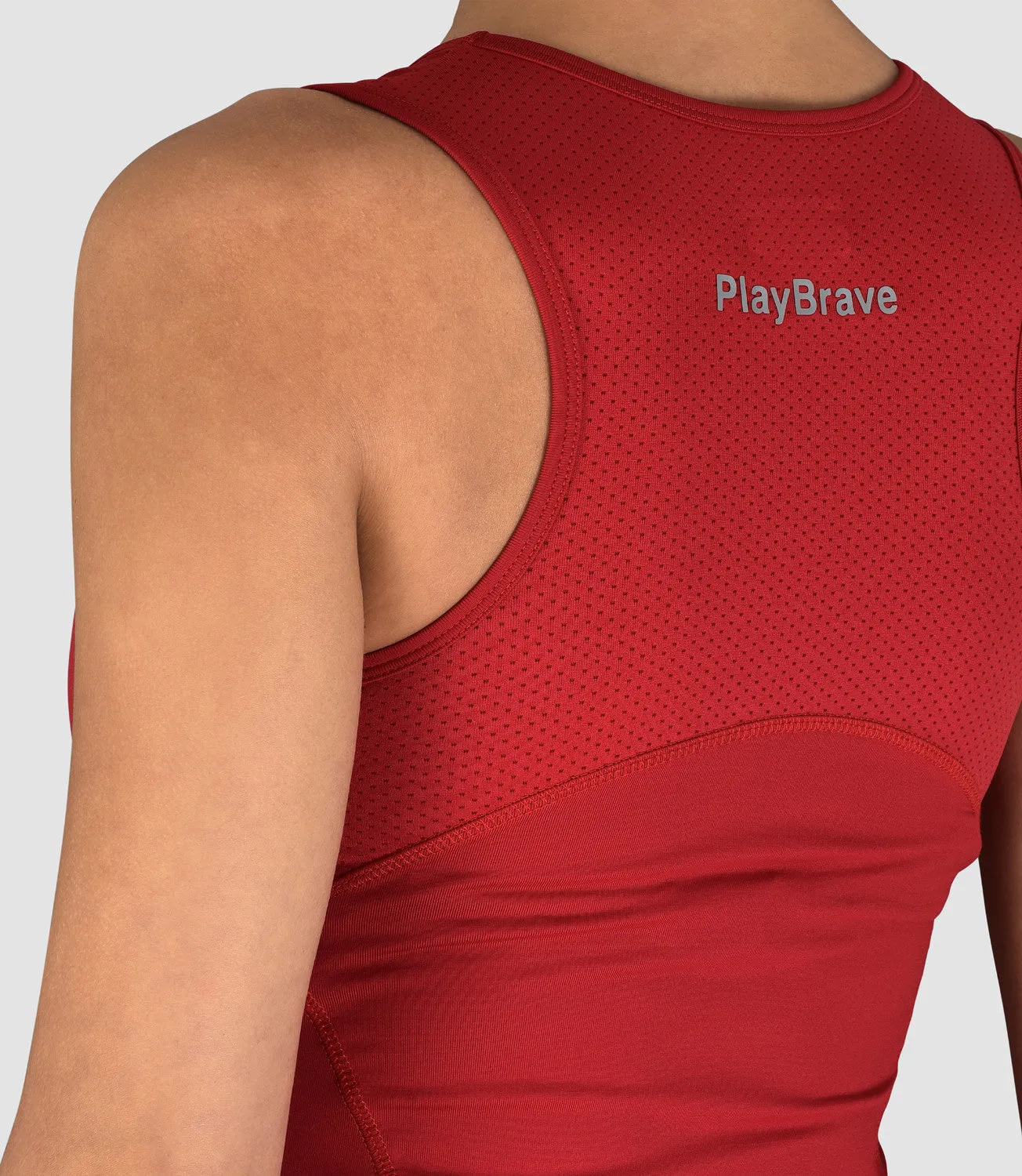 Sabine Technical Racer Back Tank - Red