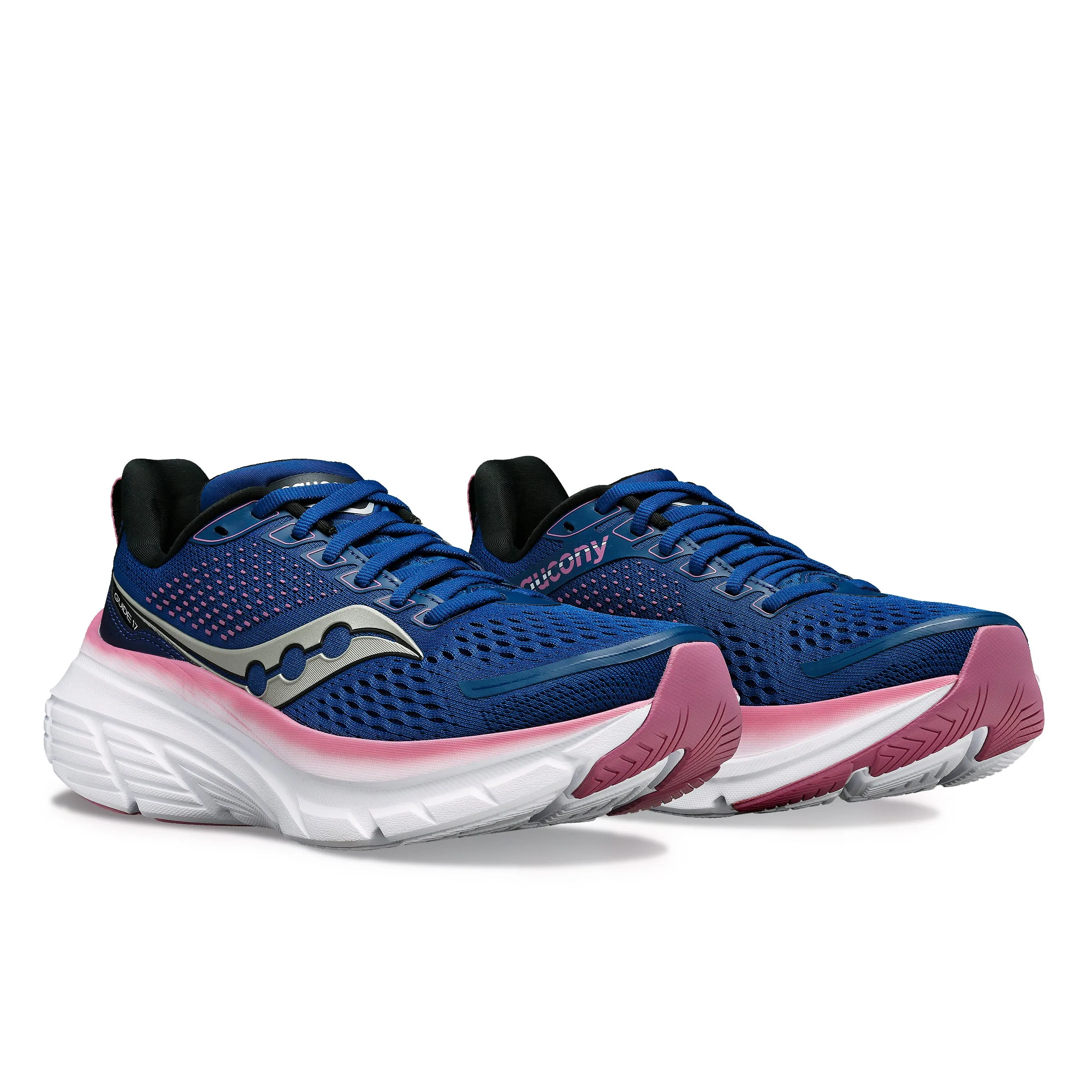 Saucony Women's Guide 17 Running Shoes Navy / Orchid