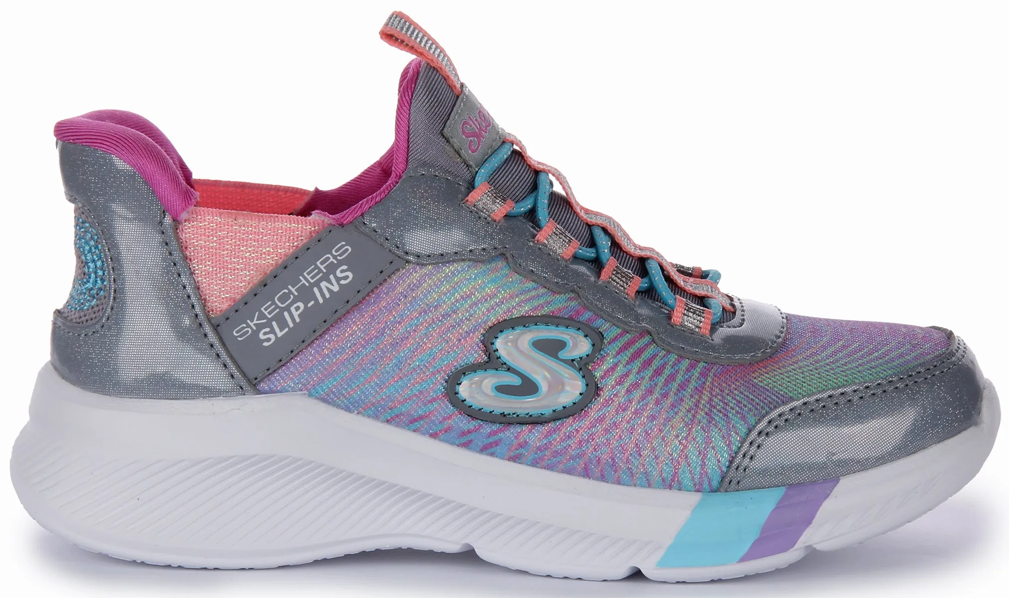 Skechers Dreamy Lites Slip Ins Grey pink For Kids