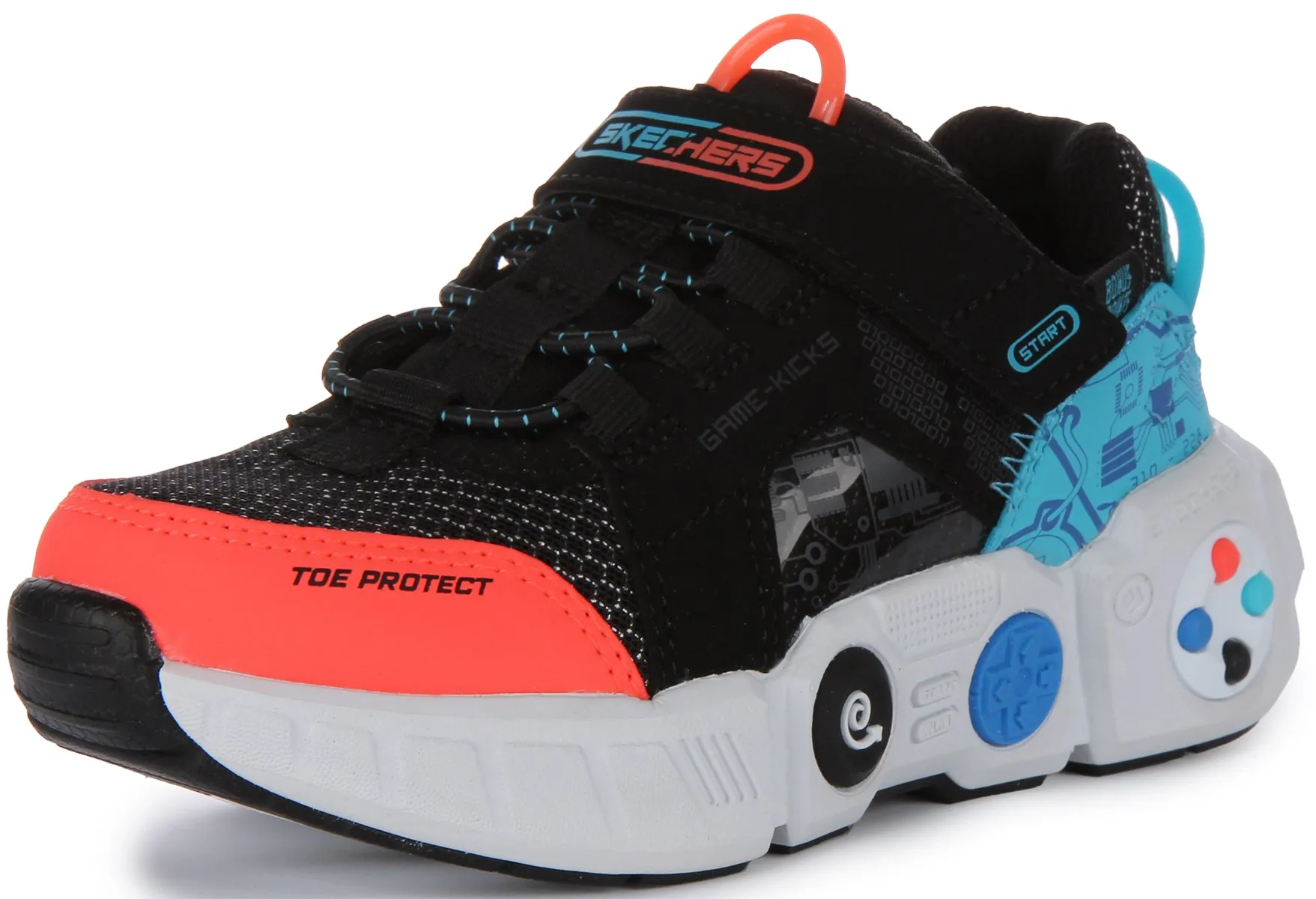 Skechers Game Kicks In Black Multi For Kids