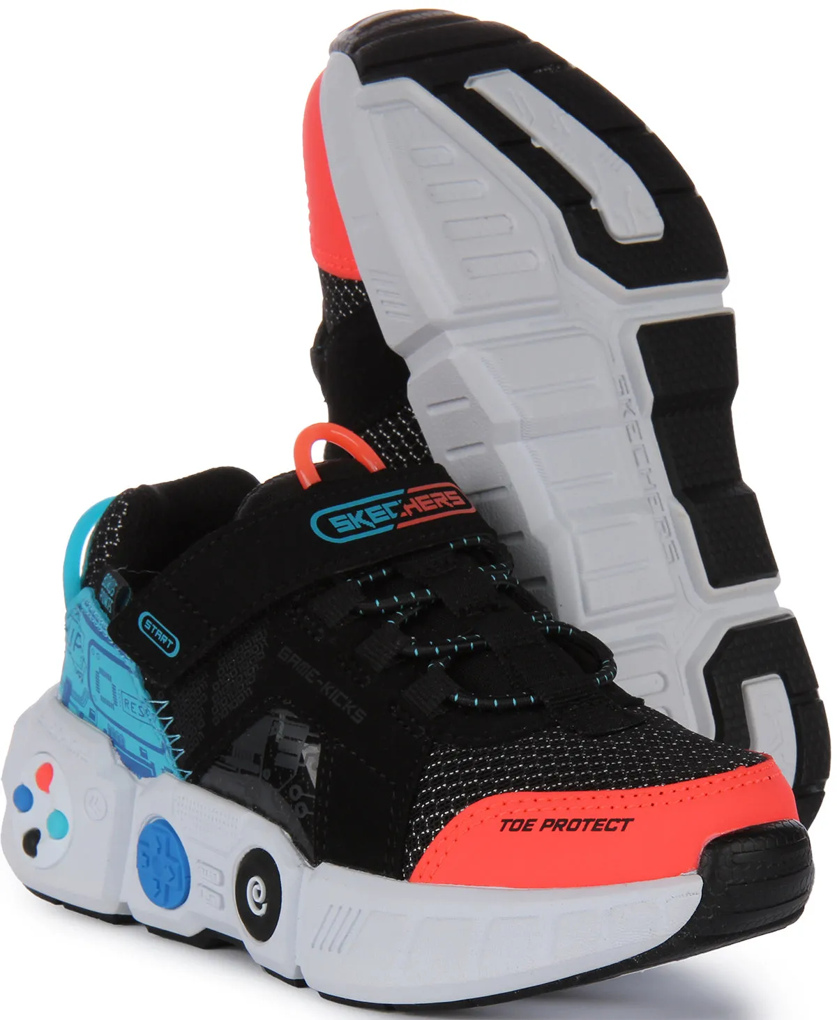 Skechers Game Kicks In Black Multi For Kids