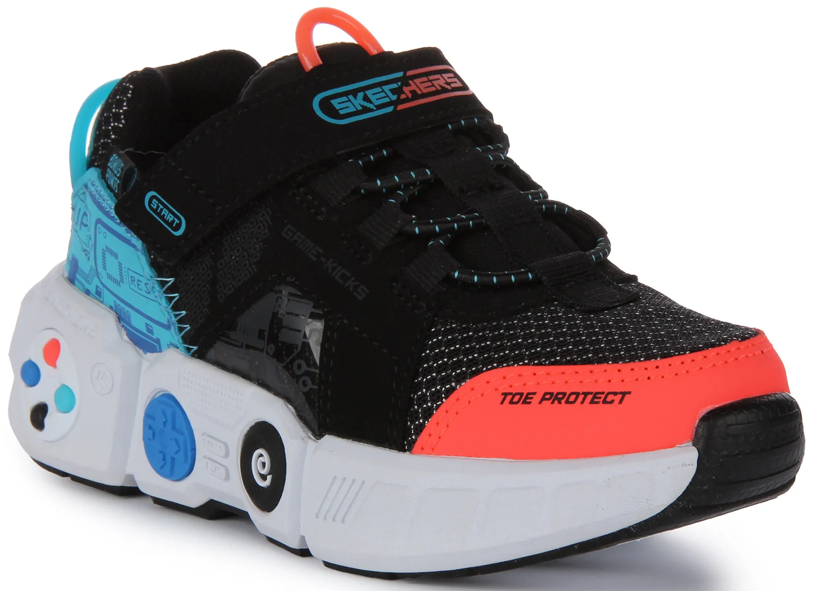 Skechers Game Kicks In Black Multi For Kids