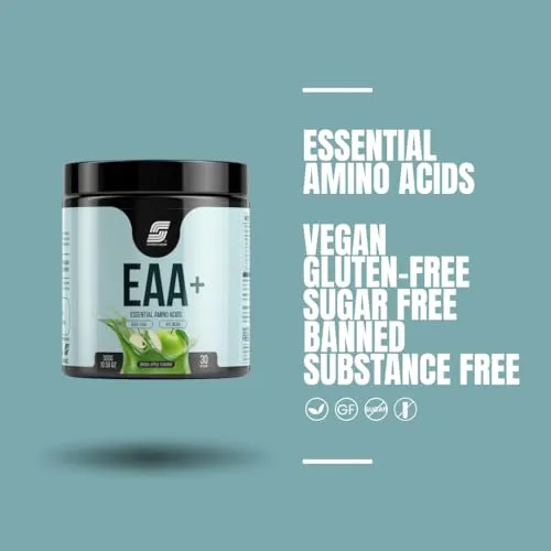 Sparkfusion 8500 mg Eaa  & 6000mg Bcaa (300 gm, 30 Servings) Essential Amino Acids | Pre/Intra Workout and Muscle Growth & Recovery | All 9 Essential Amino Acid EAA Powder (Smash Apple)