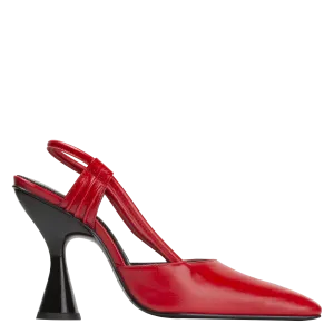 Stainless Slingback — Red Vitelas