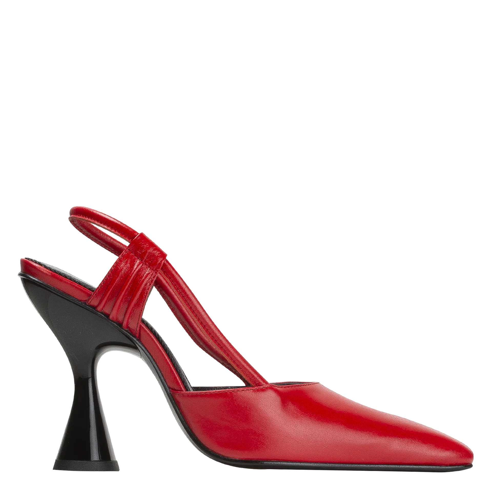 Stainless Slingback — Red Vitelas