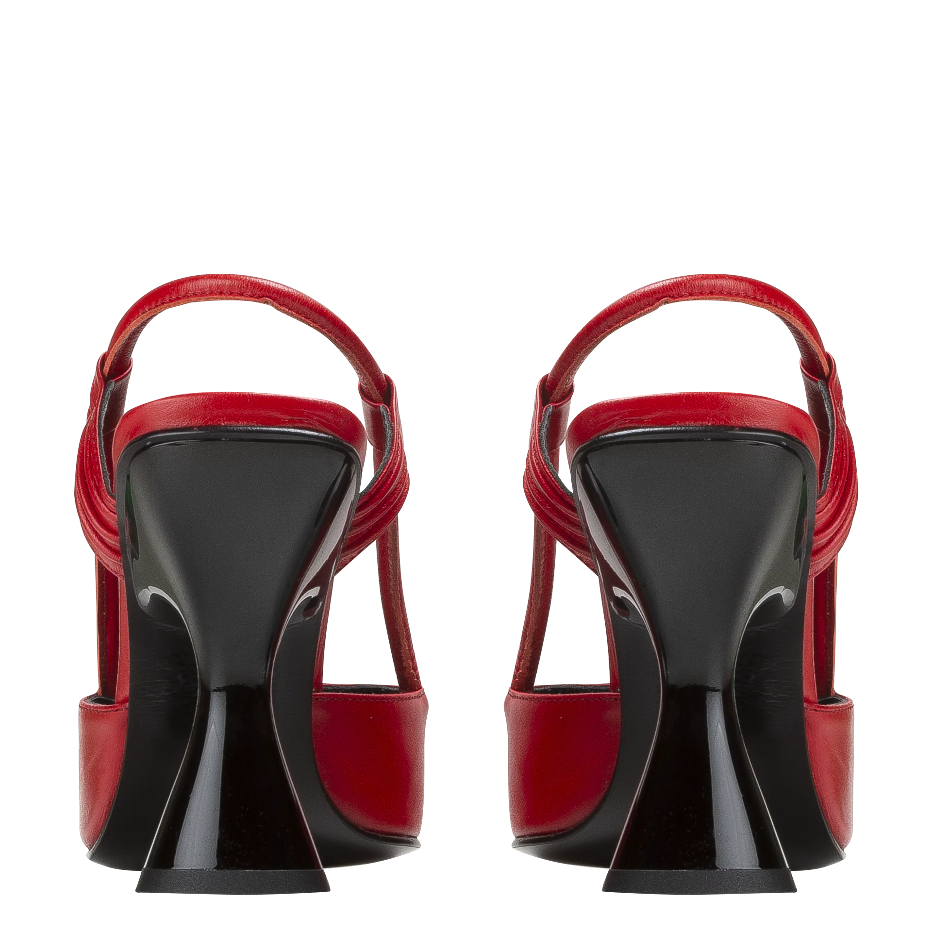 Stainless Slingback — Red Vitelas