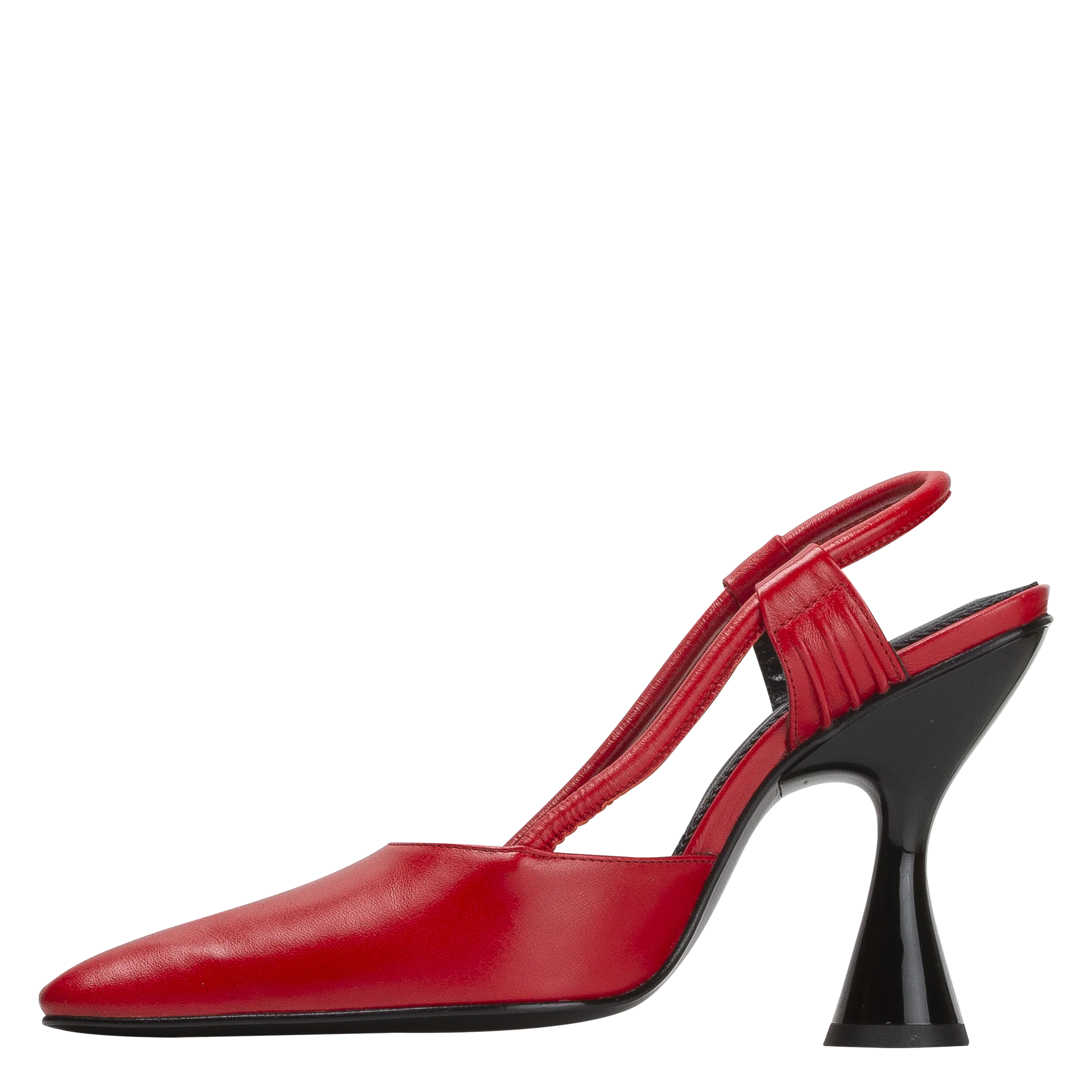 Stainless Slingback — Red Vitelas