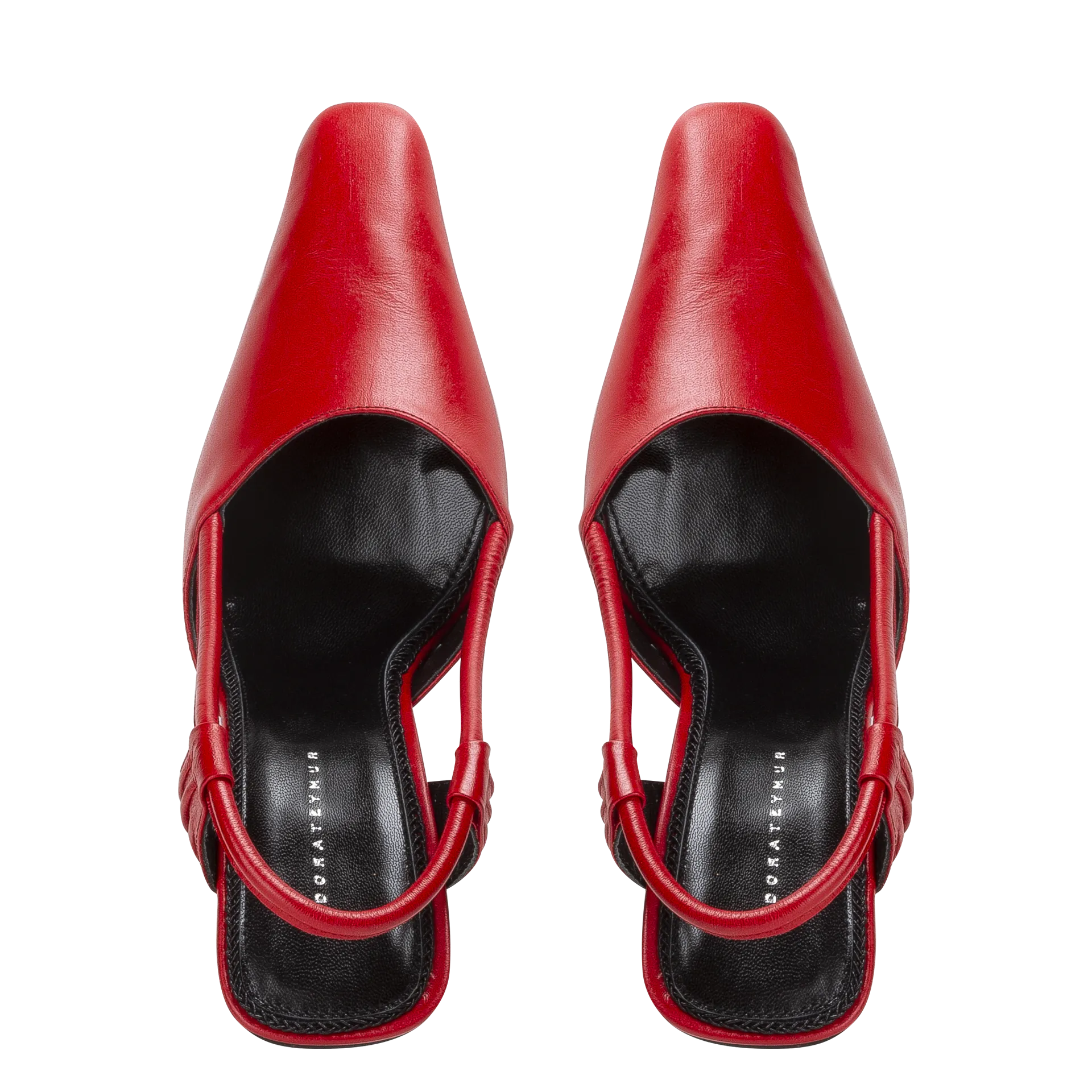 Stainless Slingback — Red Vitelas