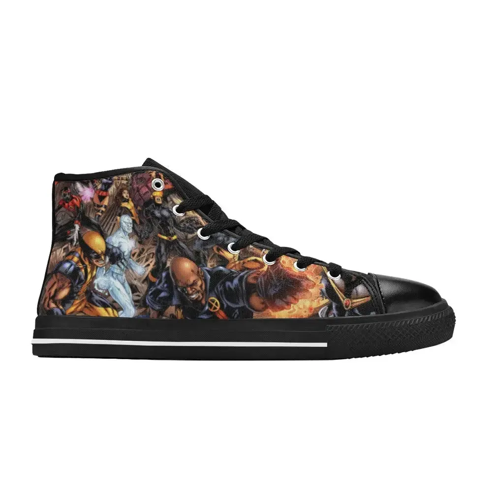 Superhero X-men Wolverine Shoes High Top Sneakers for Kids and Adults