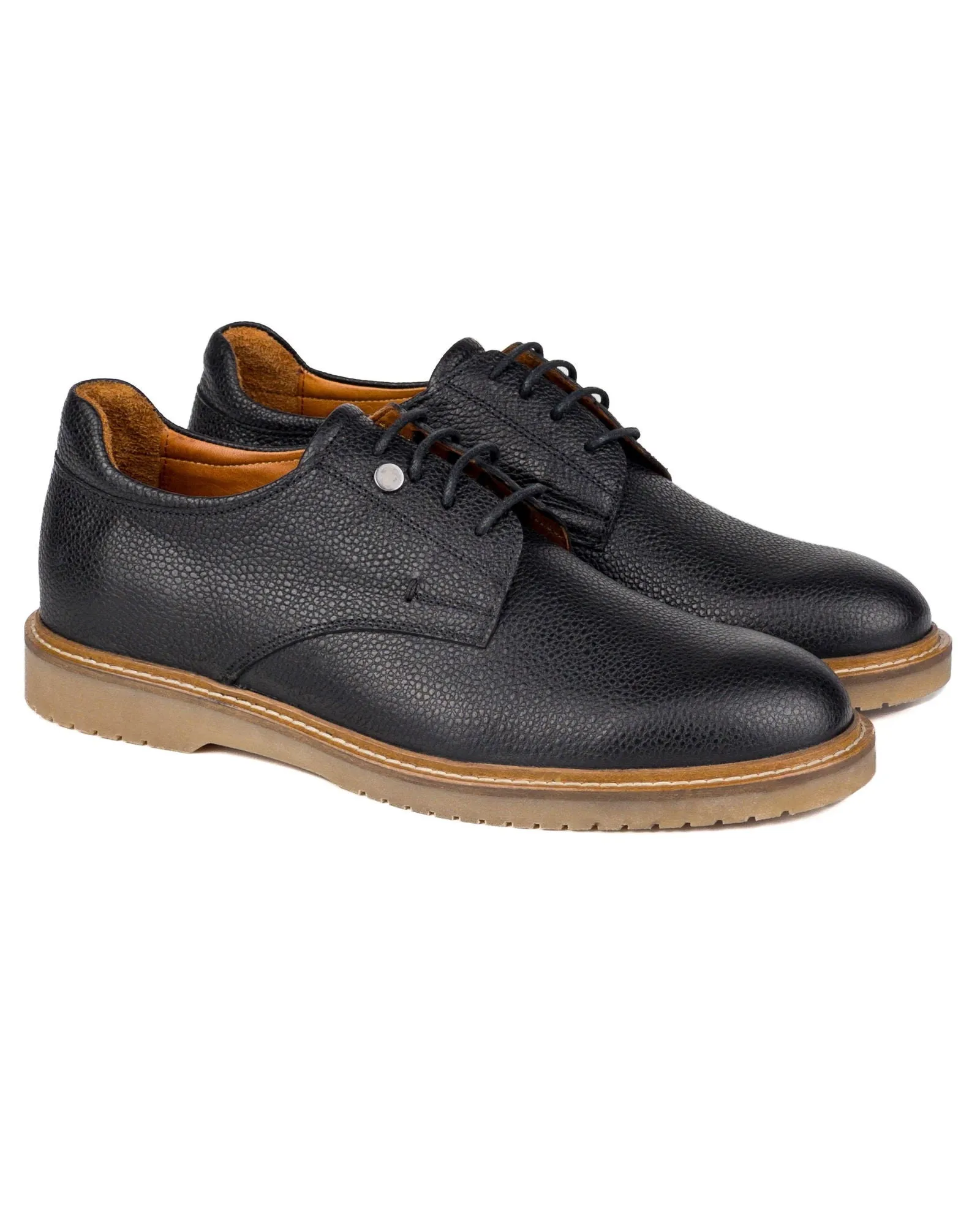 T-Dara Black Genuine Floater Leather Casual Men's Shoes