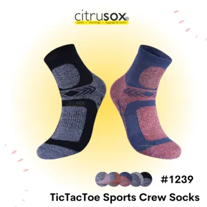 TicTacToe Sports Running Crew Socks