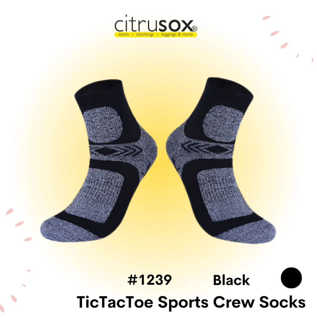 TicTacToe Sports Running Crew Socks