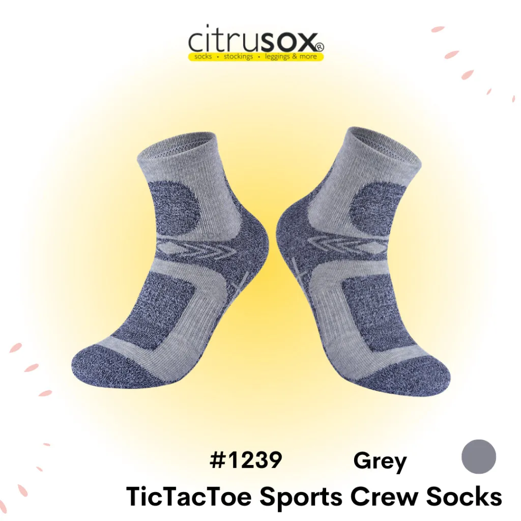 TicTacToe Sports Running Crew Socks