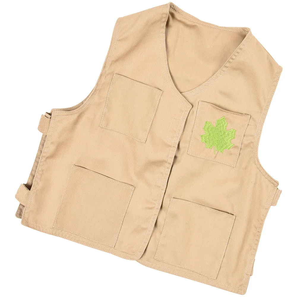 Toddler Nature Explorer Role-Play Vest & Hat | Easy Slip-On with Hook & Loop Closures