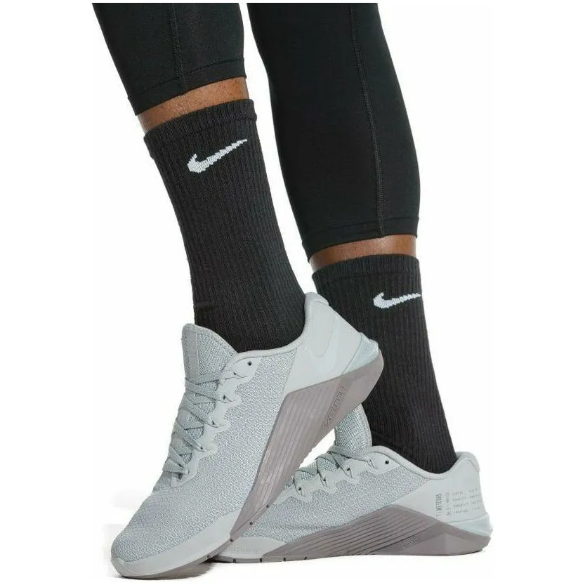 Unisex Everyday Plus Cushioned Training Crew Socks (6 Pairs) - Black