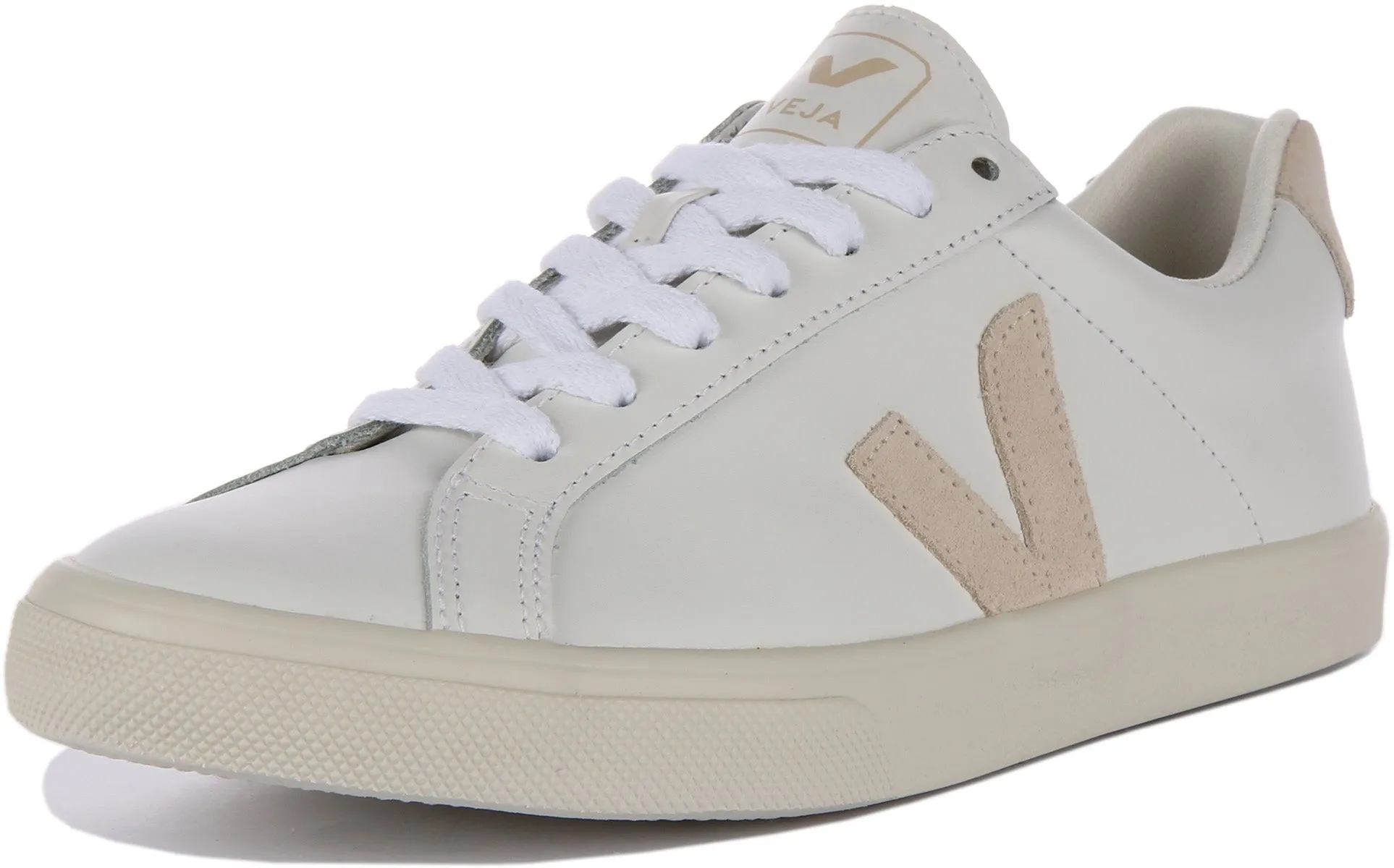 Veja Esplar Logo In White Beige For Women