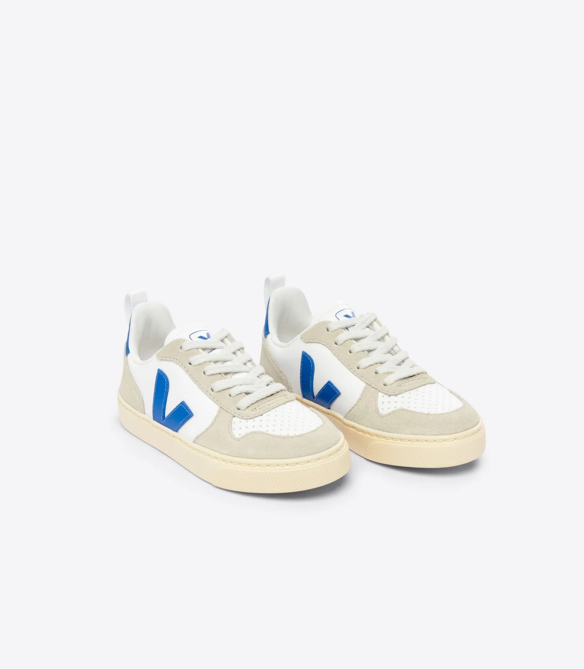 Veja V-10 Lace Boys Girls White Paros Almond Trainer