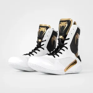 Venum Elite Boxing Shoes White/Black/Gold