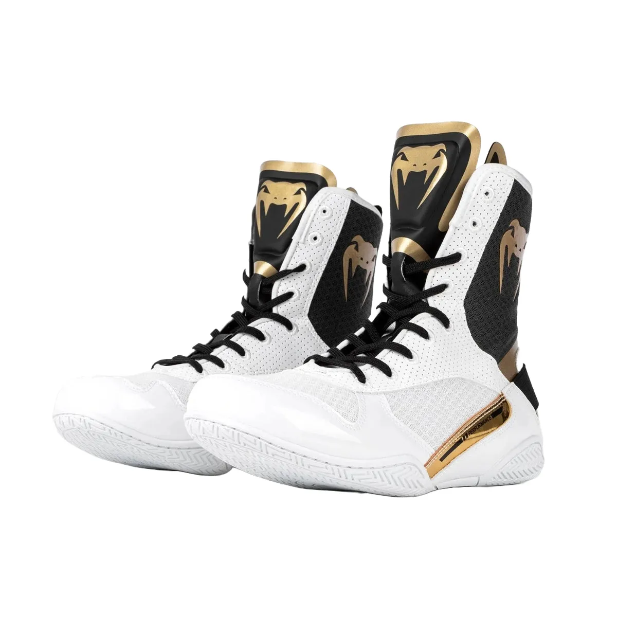 Venum Elite Boxing Shoes White/Black/Gold