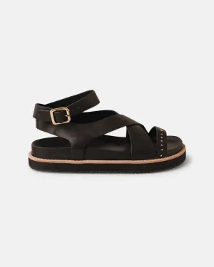 Walnut Pilar Leather Sandal