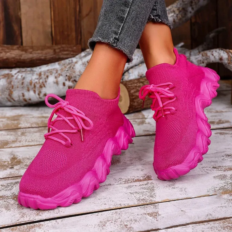 Women Sneakers Trendy Ladies Casual Sports Running Shoes Tennis Female Non-slip Breathable Trainers Athletic Shoes Sneakers