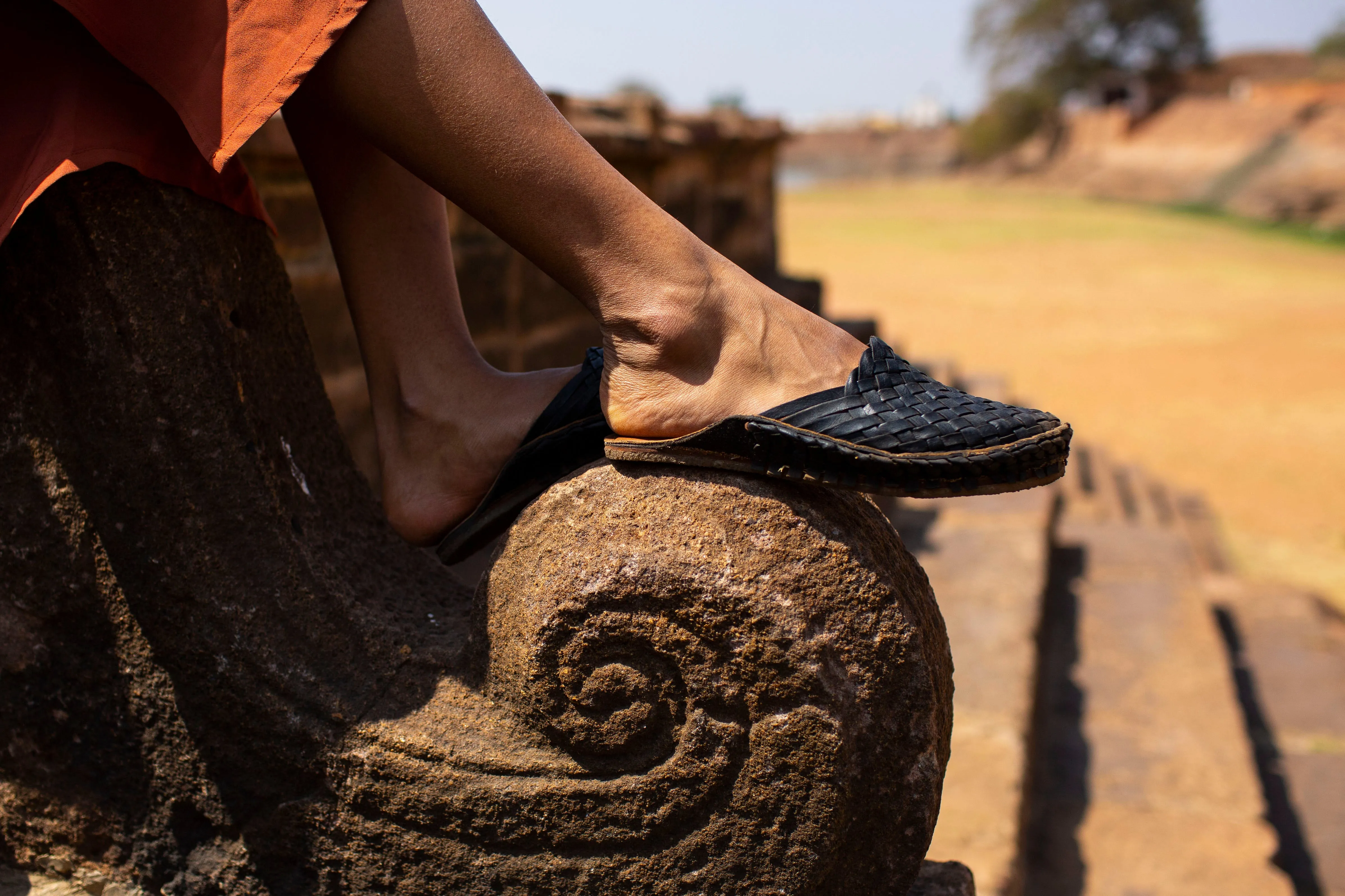 Women's Woven Slide in Charcoal by Mohinders