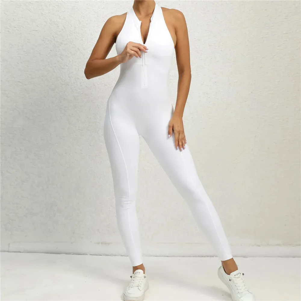 Zipper One Piece Jumpsuit