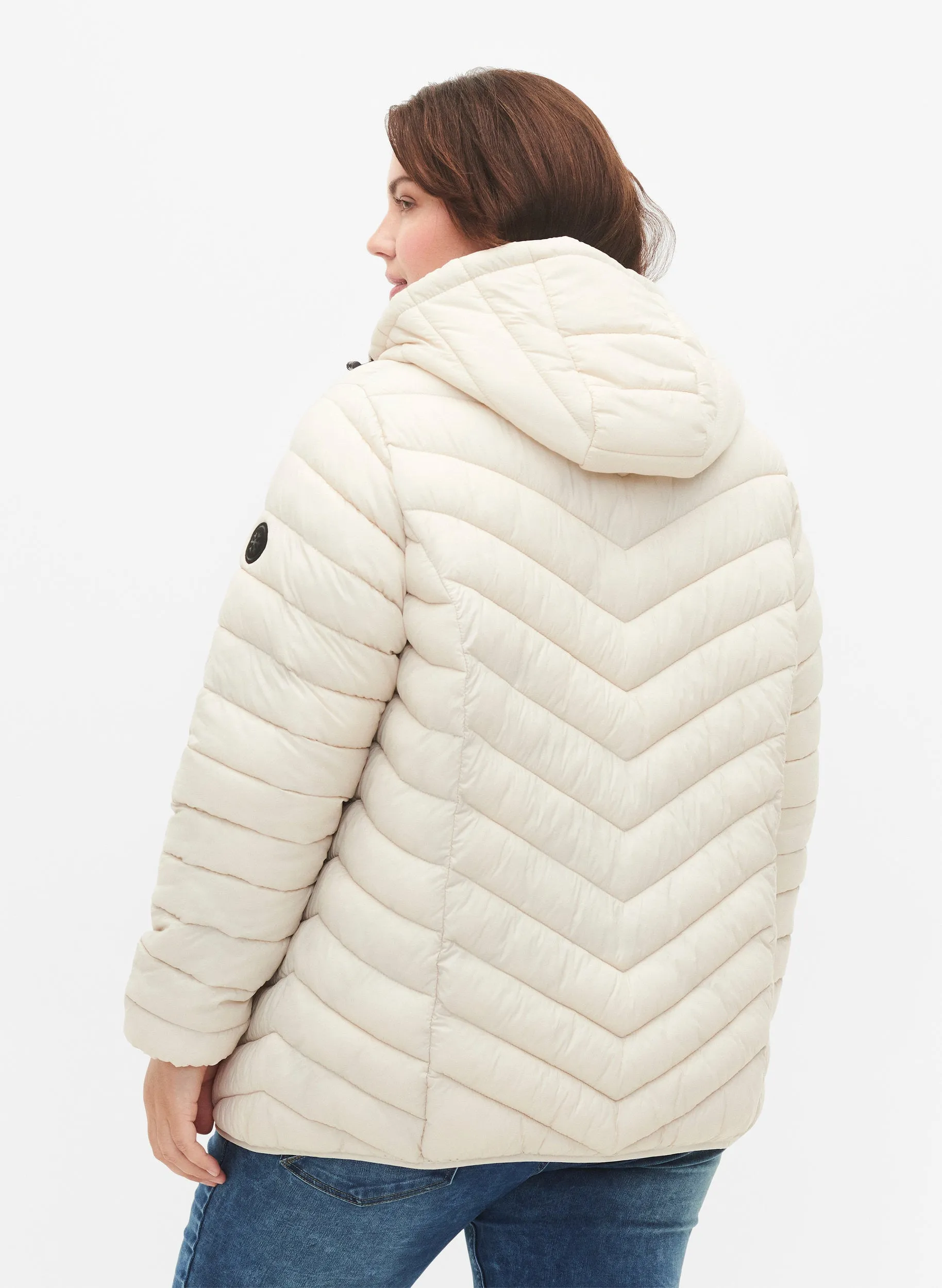 Zizzi Sally Lightweight Jacket in Cream